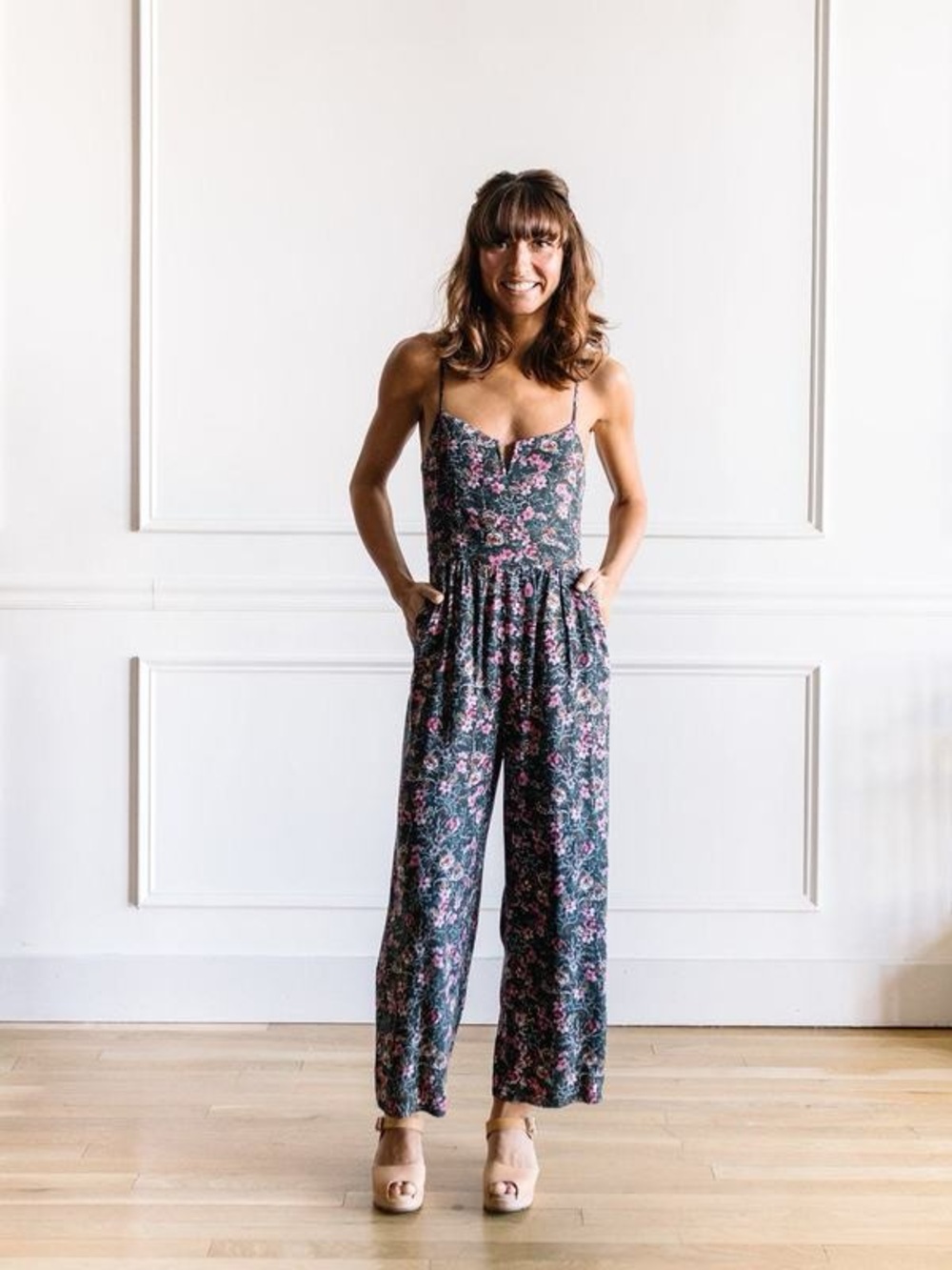 Saltwater Luxe Slater tank dark bouquet jumpsuit